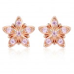 Cercei argint Sakura Cherry Flower